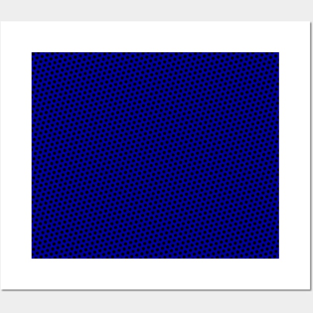 Pattern hexagon blue on black background Wall Art by la chataigne qui vole ⭐⭐⭐⭐⭐